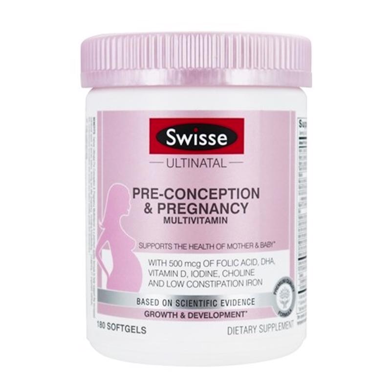 【Swisse任意三件包邮】 Swisse 孕妇孕期备孕期复合维生素片 180粒(保质期2021年12月)