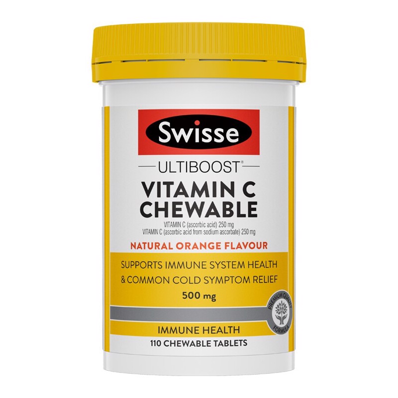 "缺货"【Swisse任意三件包邮】Swisse 维生素C咀嚼片 500mg 110粒 (2022/12)
