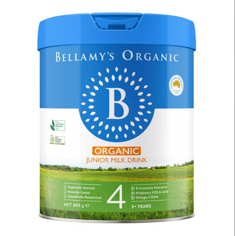 【品牌直发三罐包邮价】Bellamy's Organic 贝拉米经典有机婴儿奶粉 4段 900g 新版