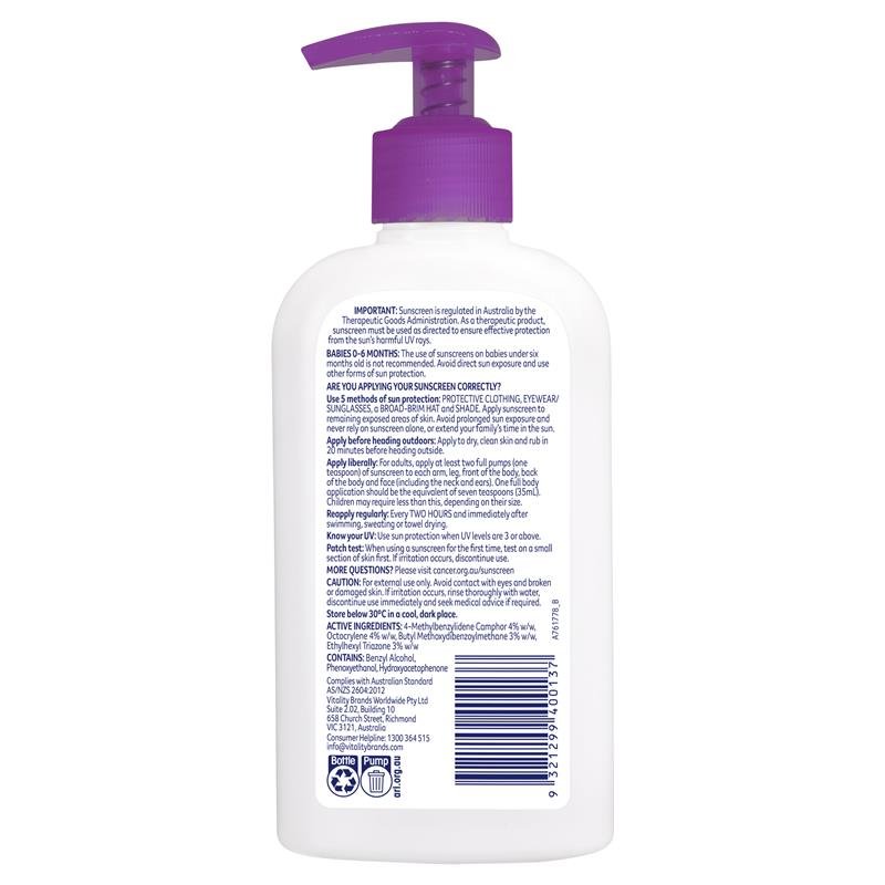 Cancer Council 儿童防晒霜 SPF50+ 按压泵 200ml