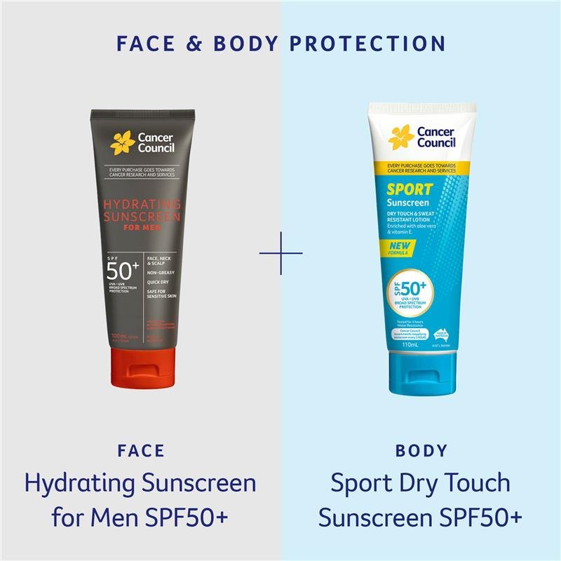 Cancer Council 男士保湿防晒霜 SPF50+ 100ml