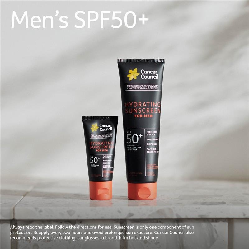 Cancer Council 男士保湿防晒霜 SPF50+ 100ml