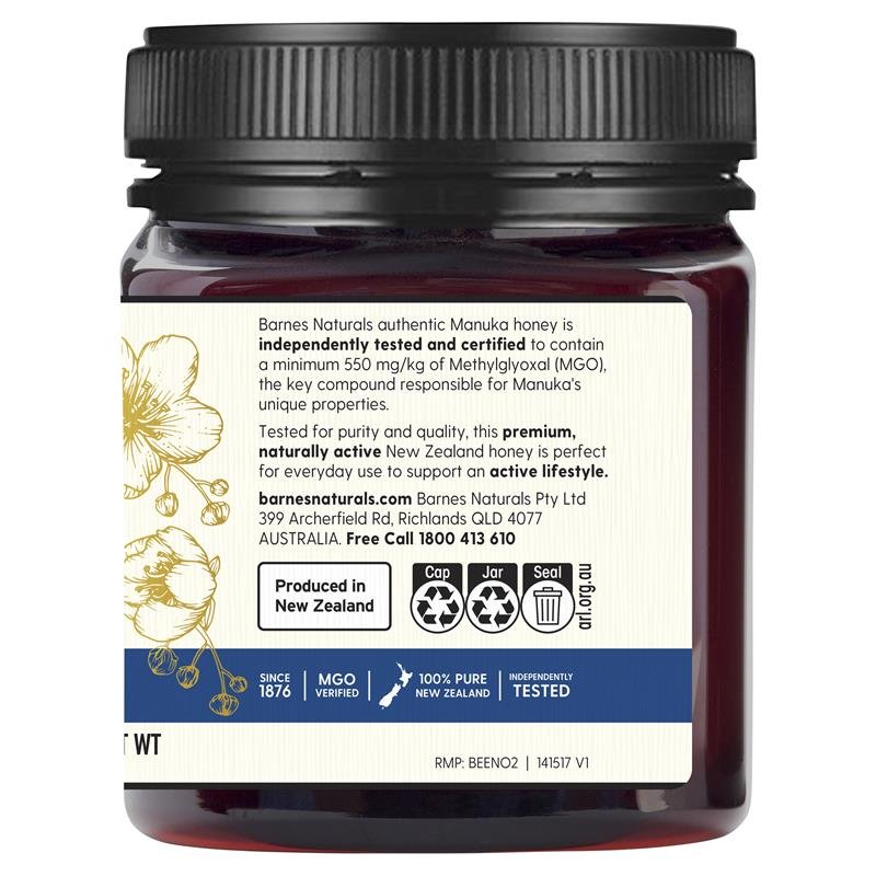 Barnes Naturals 新西兰麦卢卡蜂蜜 MGO 550+ 1kg