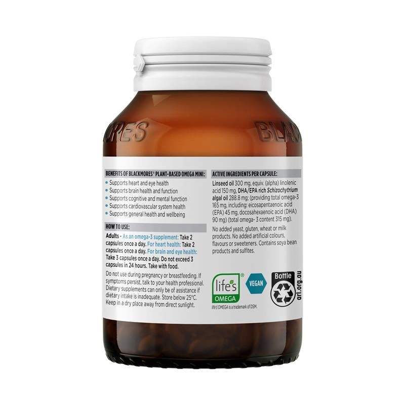 Blackmores 植物基 素食欧米伽3 海藻油 迷你 120粒
