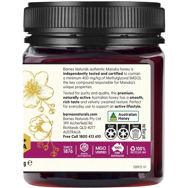 Barnes Naturals 澳洲麦卢卡蜂蜜 MGO 400+ 1kg