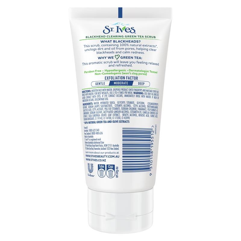 St Ives 绿茶净黑头磨砂洁面膏 150ml/170g