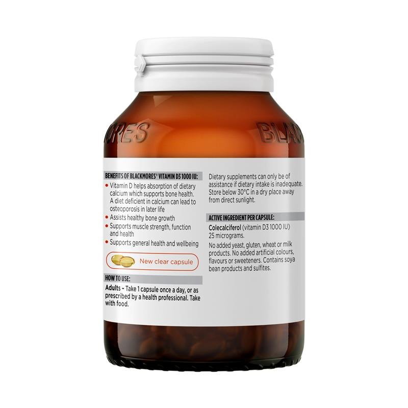澳佳宝 Blackmores 维生素D3 1000IU 200粒