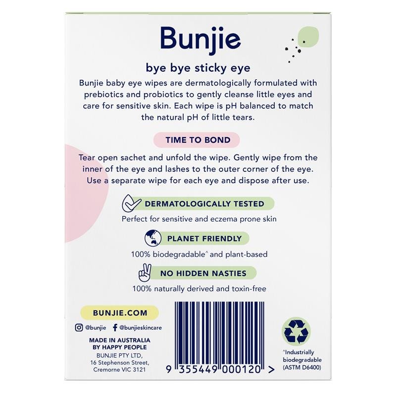 Bunjie 益生菌婴儿眼部湿巾 30片
