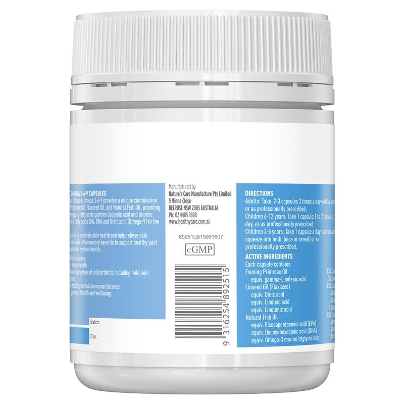 Healthy Care 终极欧米伽 3-6-9 200粒