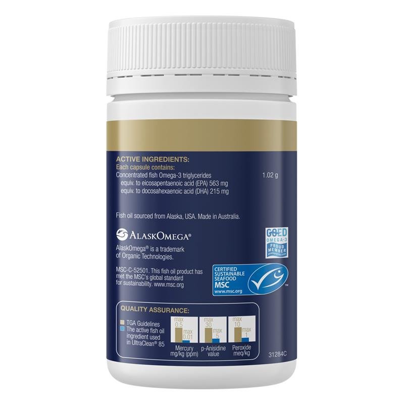 BioCeuticals UltraClean 85 高纯度鱼油 120粒