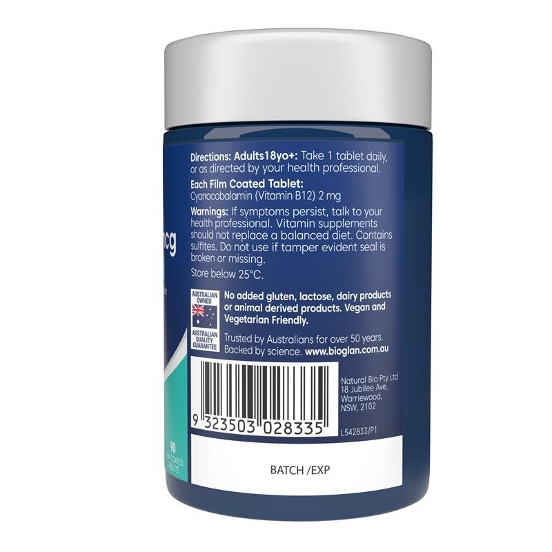 Bioglan 维生素B12 2000mcg 90片