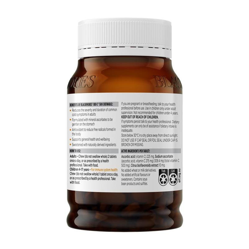 Blackmores 维生素C 500mg 200片咀嚼片