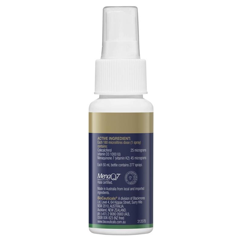 BioCeuticals 维生素D3+K2 喷雾 50ml