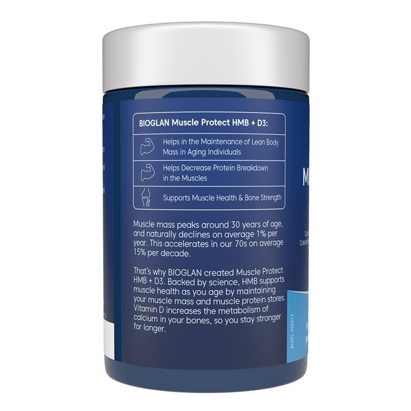 Bioglan 肌肉守护 HMB+维生素D3 60片