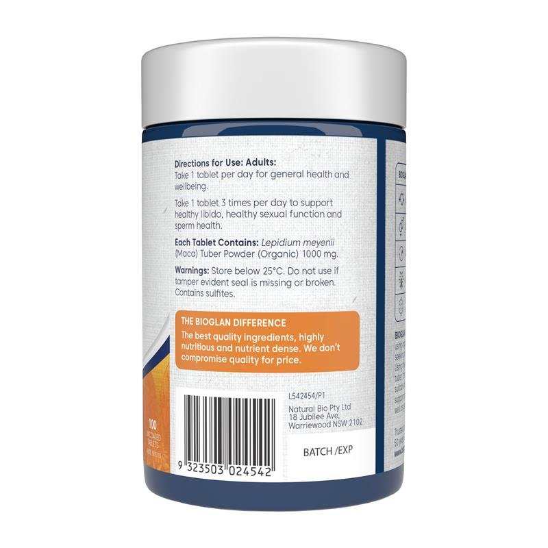 Bioglan 有机玛卡 100片