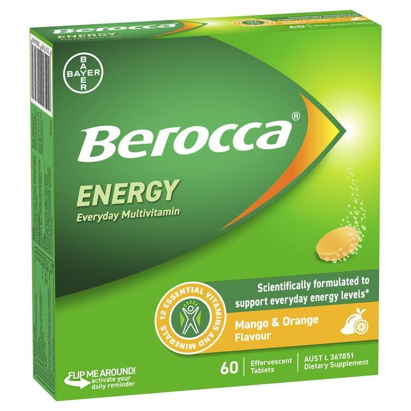 Berocca 能量泡腾片 芒果香橙味 60片