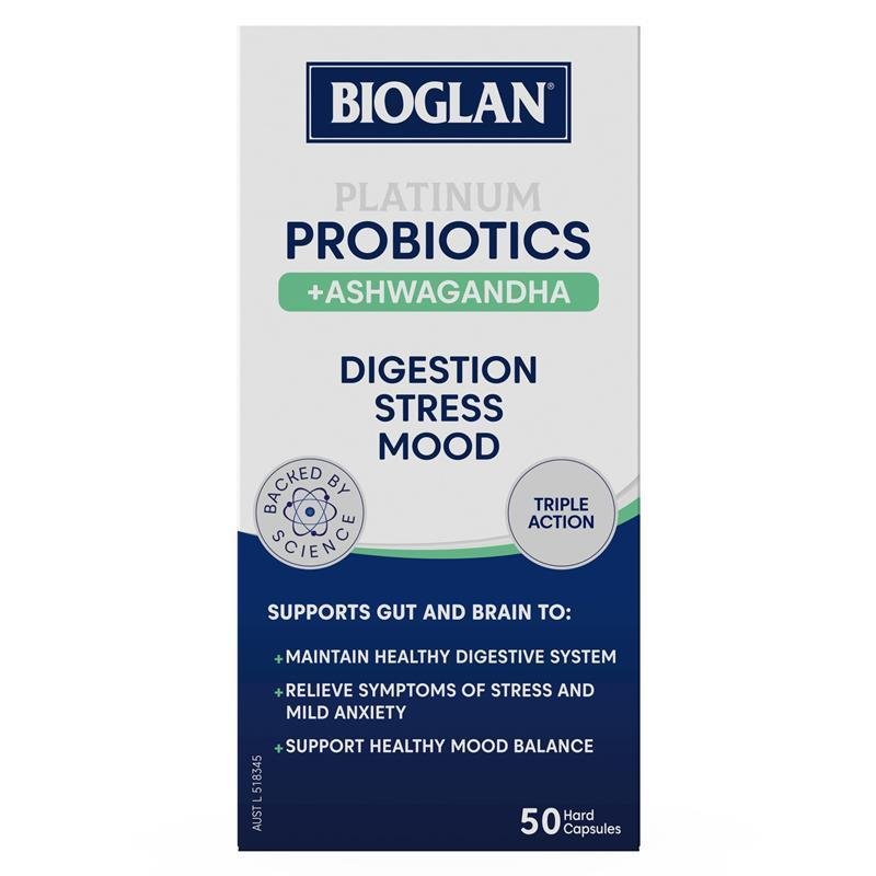 Bioglan 铂金益生菌+南非醉茄 50粒
