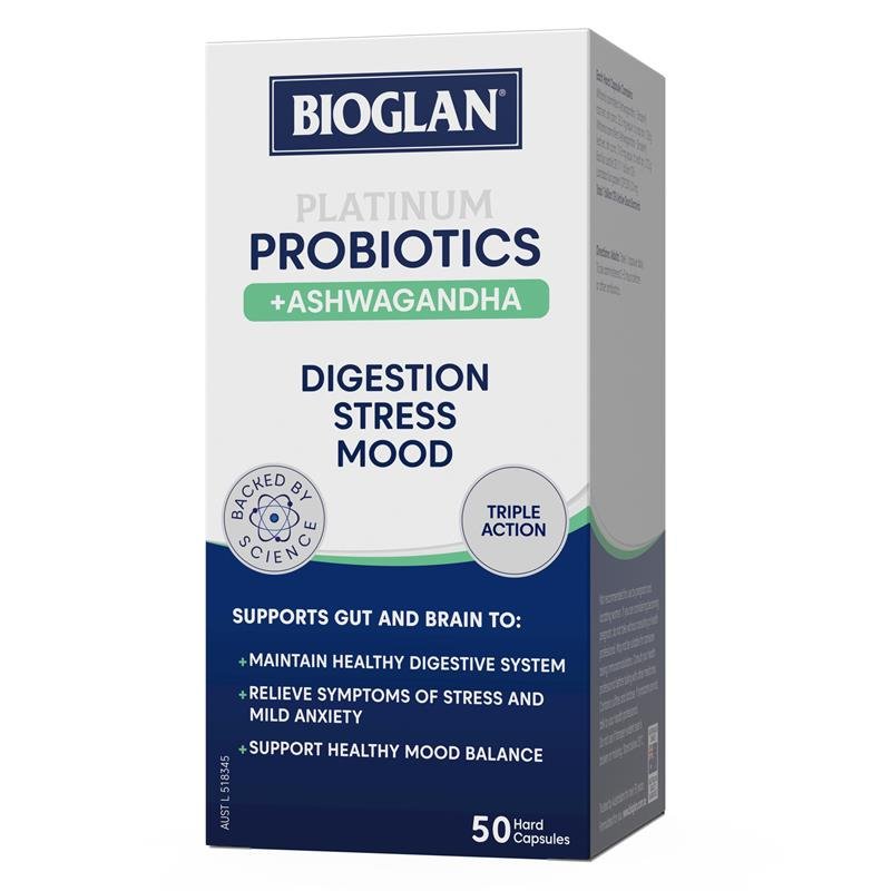 Bioglan 铂金益生菌+南非醉茄 50粒