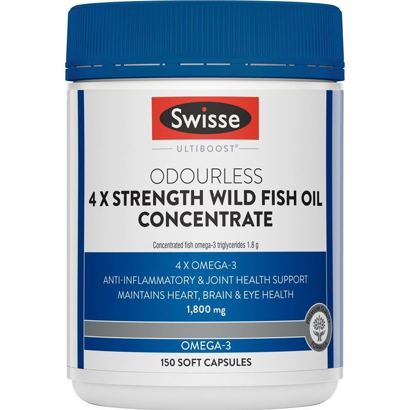 Swisse 斯维诗 无腥味四倍浓缩深海野生鱼油 150粒