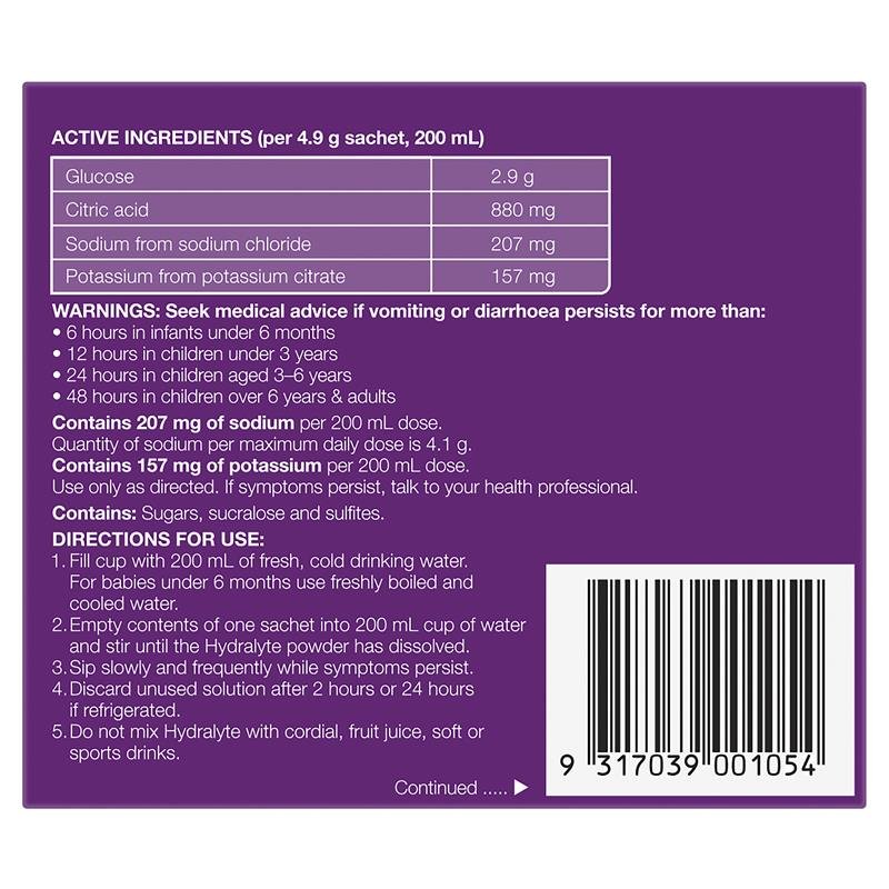 Hydralyte Powder Apple Blackcurrant 5g X 10
