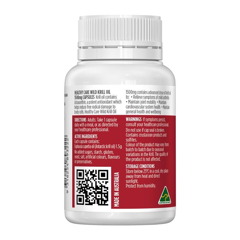 Healthy Care 野生磷虾油 1500mg 30粒