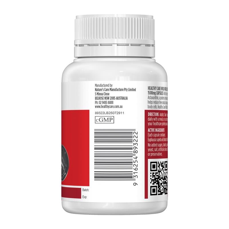 Healthy Care 野生磷虾油 1500mg 30粒