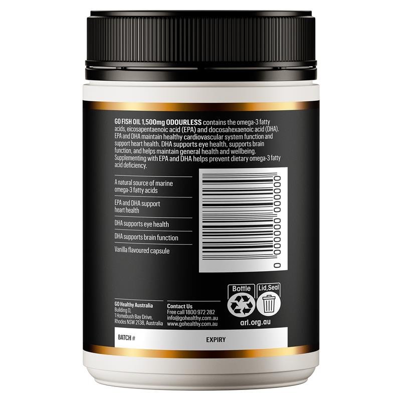 GO Healthy 无腥味鱼油 1500mg 210粒