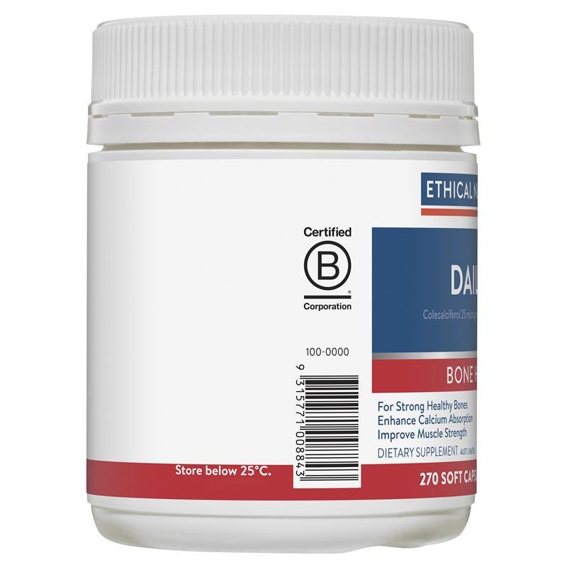 Ethical Nutrients 每日维生素D D3 1000IU 270粒