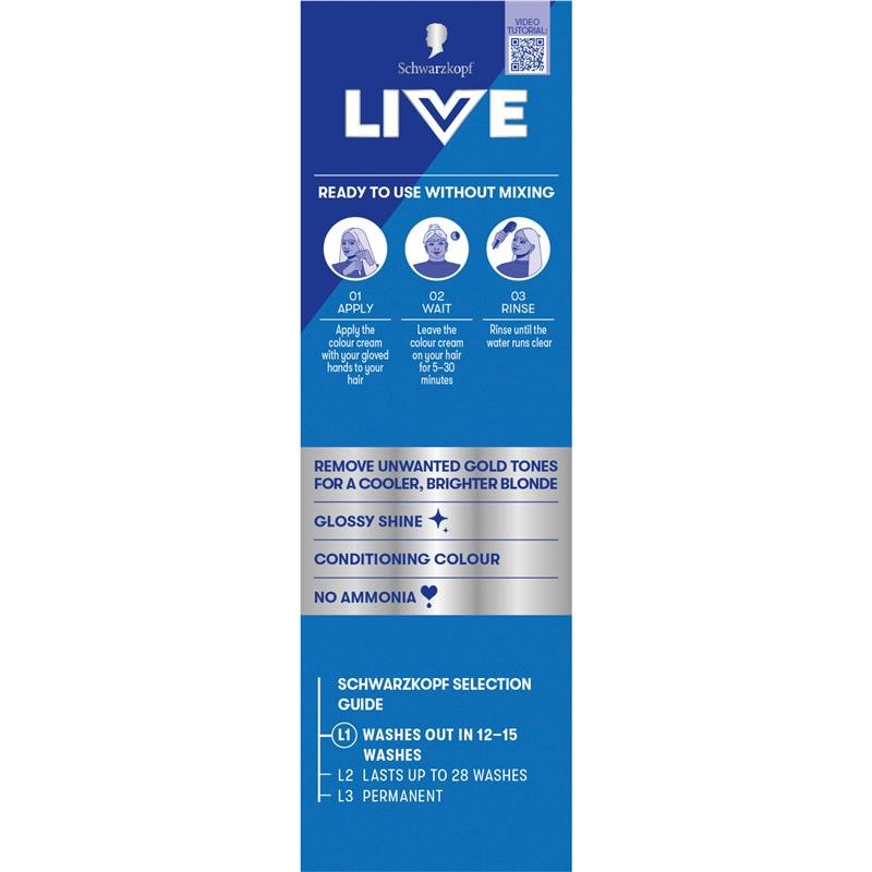 施华蔻 LIVE柔彩半永久银色调色染发膏 75ml