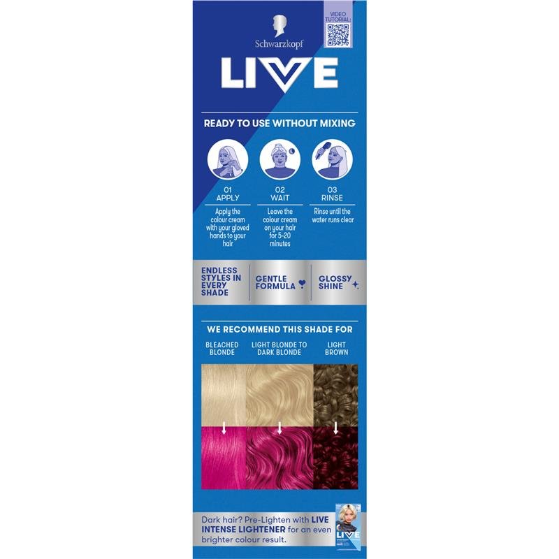 施华蔻 LIVE 半永久护色染发霜 炫彩粉 75ml