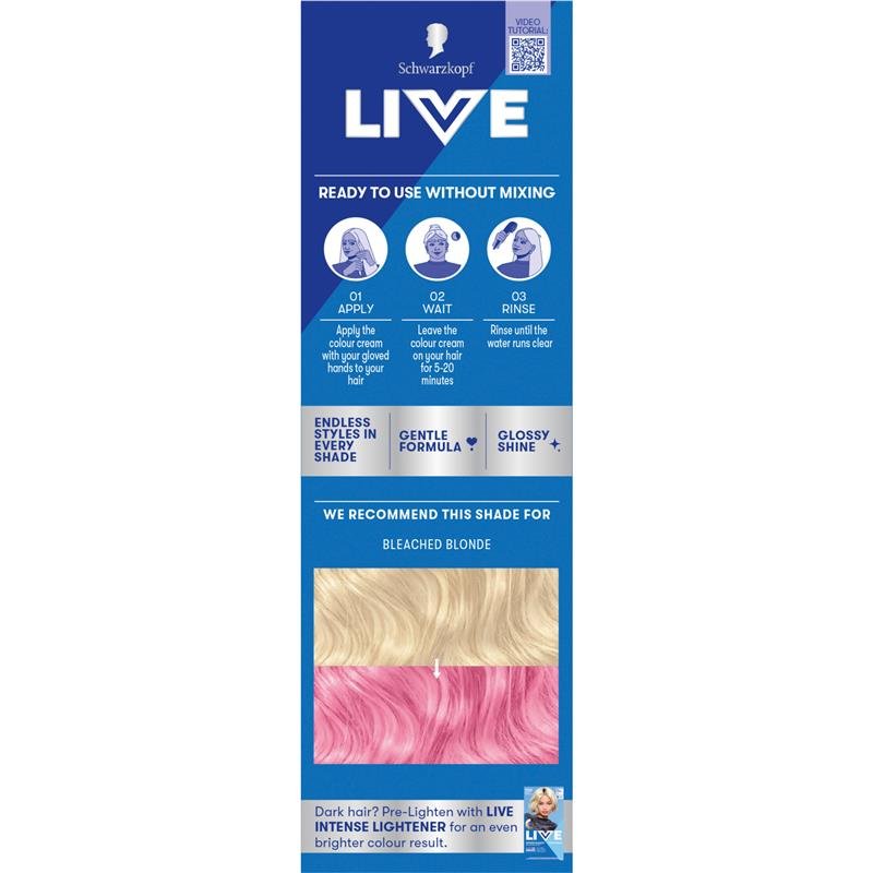 施华蔻 LIVE 半永久护色染发霜 棉花糖粉 75ml