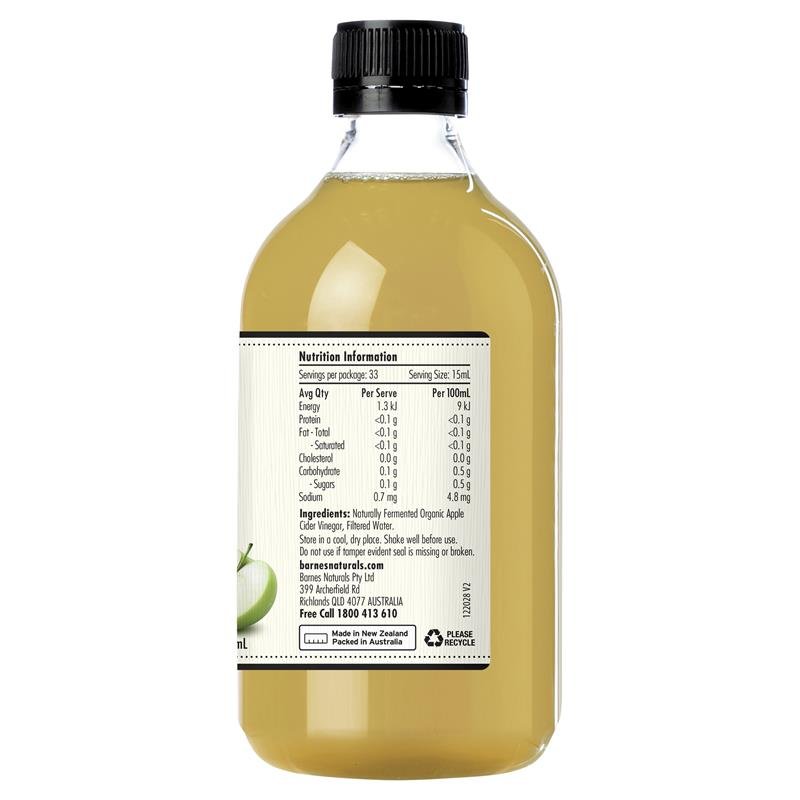 Barnes Naturals 有机苹果醋(含醋母)500ml