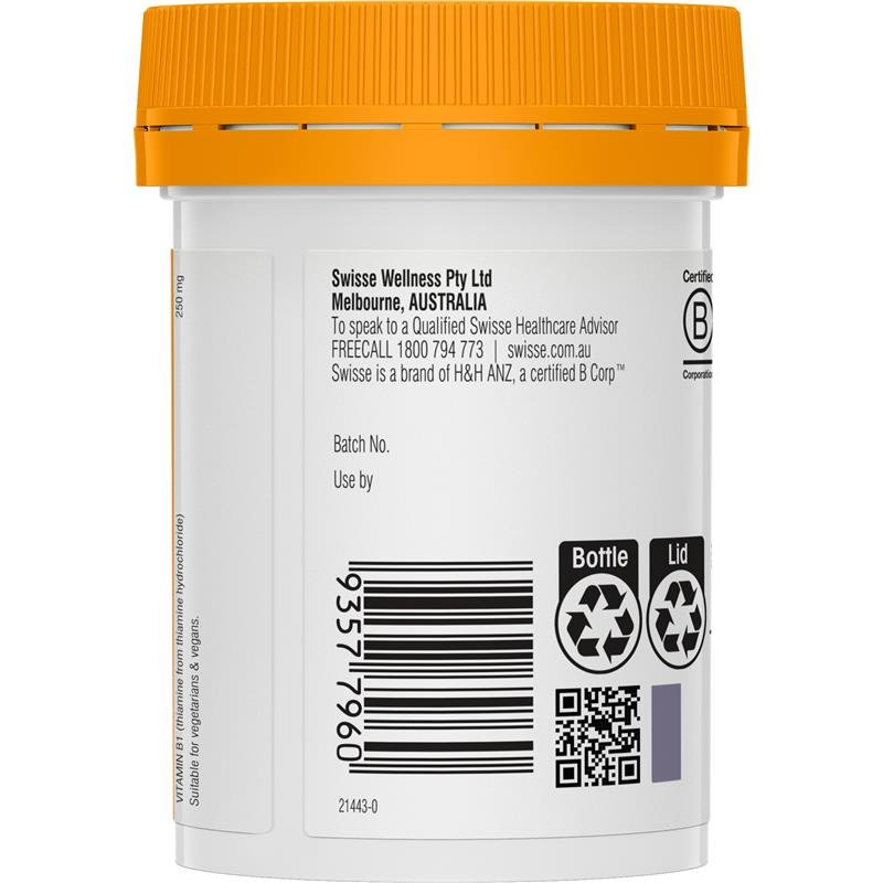 斯维诗 Swisse Ultiboost 维生素B1 250mg 60片
