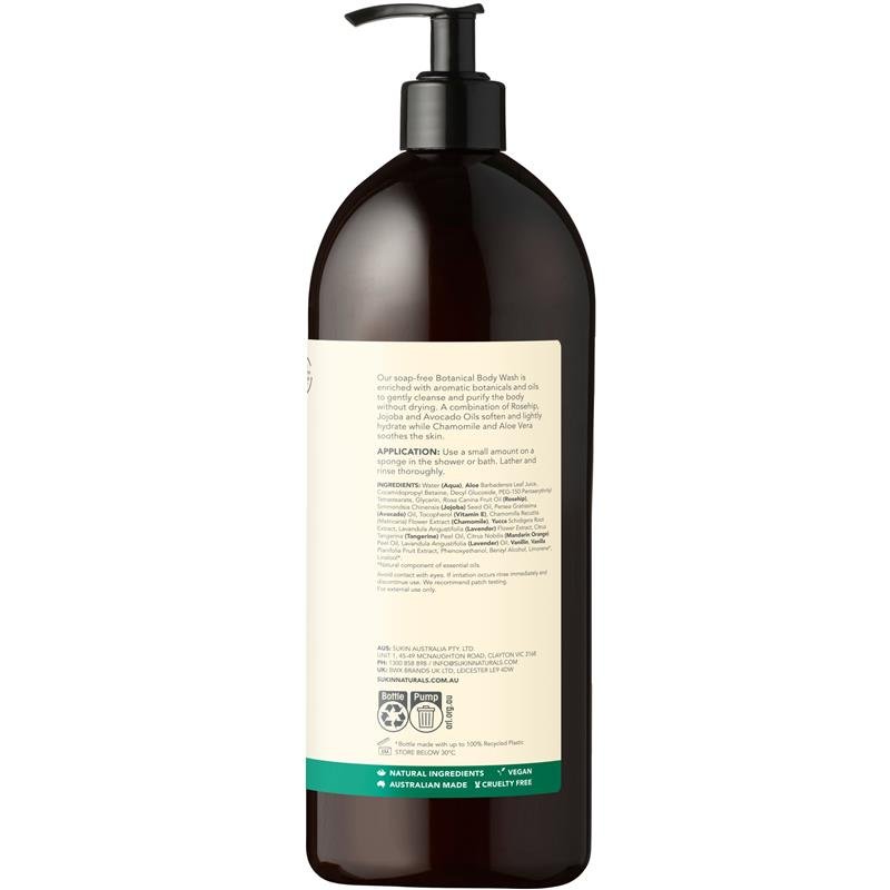 Sukin 经典植物精华沐浴露(按压装) 1L
