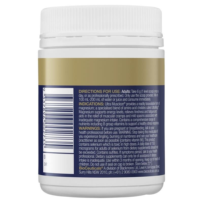 BioCeuticals Ultra Muscleze 超级镁元素粉 180g