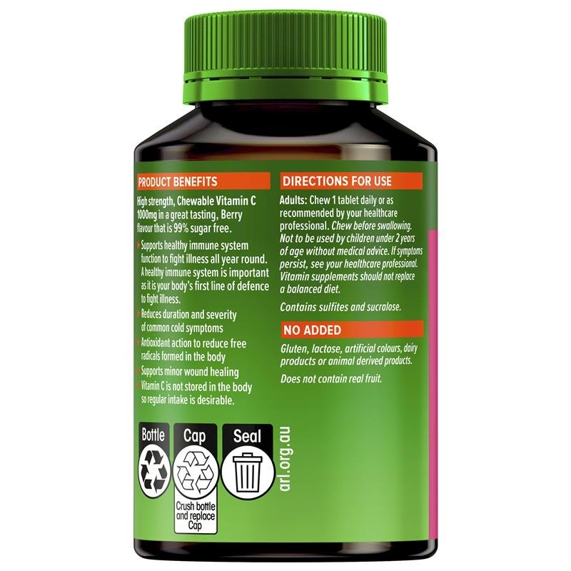 萃益维 咀嚼型 大剂量维生素C 1000mg 浆果味 60片
