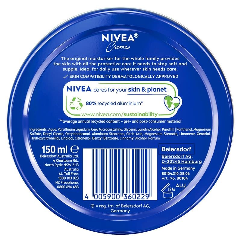 妮维雅 NIVEA 经典蓝罐润肤霜 150ml