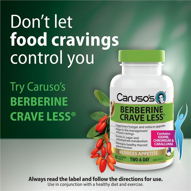Caruso's 小檗碱 Berberine Crave Less 控糖控食欲片 42片