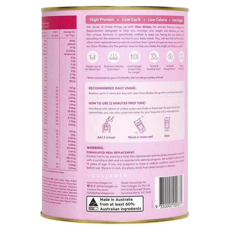 The Collagen Co 胶原蛋白代餐奶昔 草莓味 756g