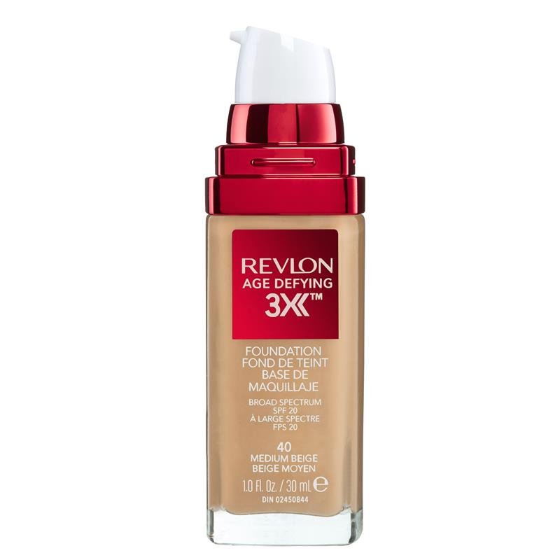 露华浓 Revlon 不脱妆抗痕粉底液 3X 中等米色 Medium Beige
