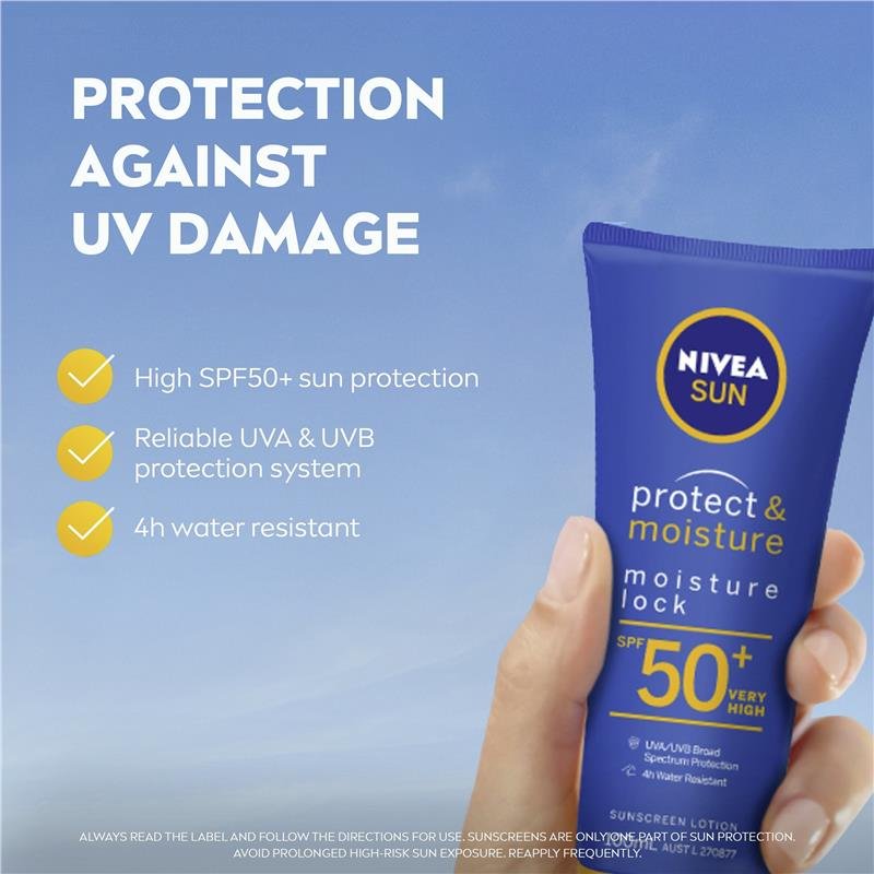 妮维雅 NIVEA 防护保湿防晒乳 SPF50+ 100ml