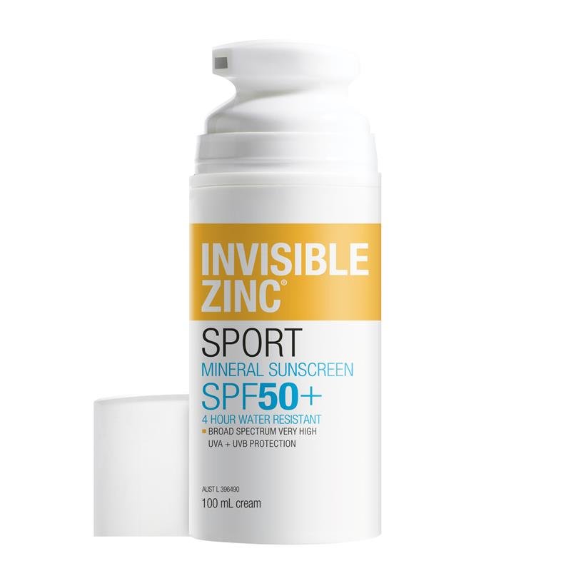 Invisible Zinc SPF50+ 运动型物理矿物防晒霜(4小时防水)100ml