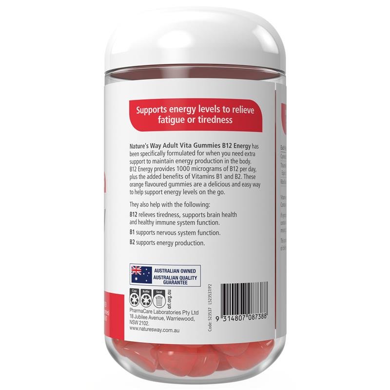 Nature's Way 成人维生素软糖 B12 活力能量 160粒 加量装