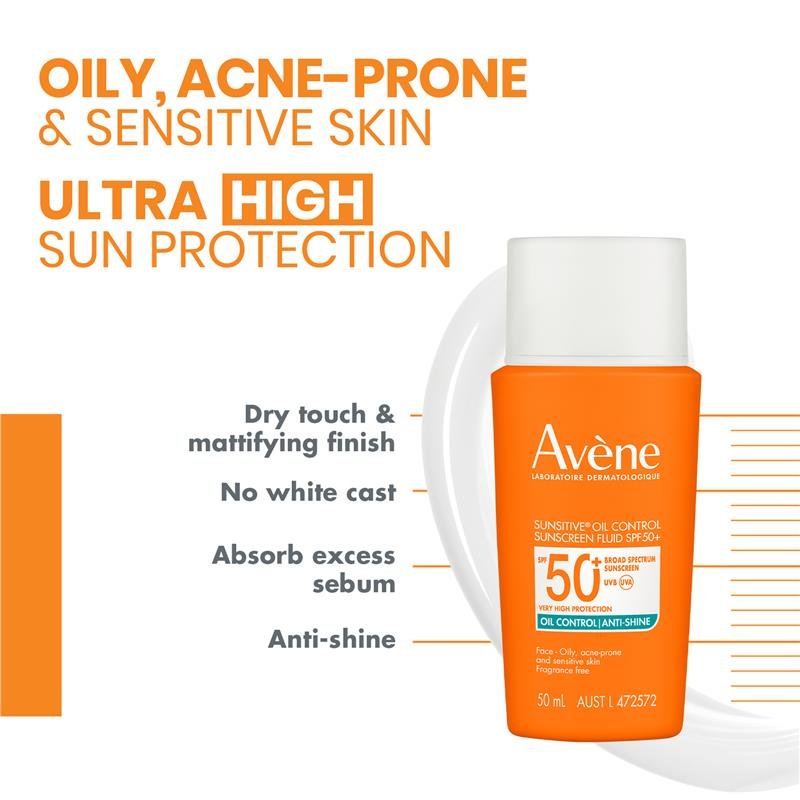雅漾 Avene 清爽控油防晒乳 SPF50+ 50ml