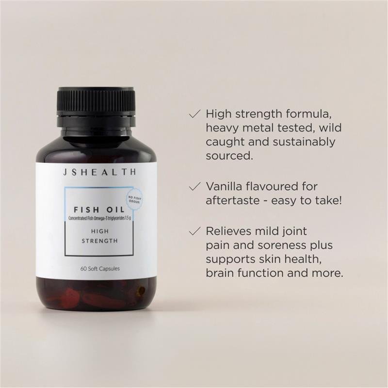 JSHealth 浓缩深海鱼油 Omega-3 60粒