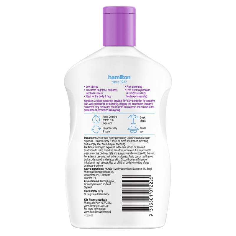 Hamilton 汉密尔顿 敏感肌防晒乳 SPF50+ 265ml
