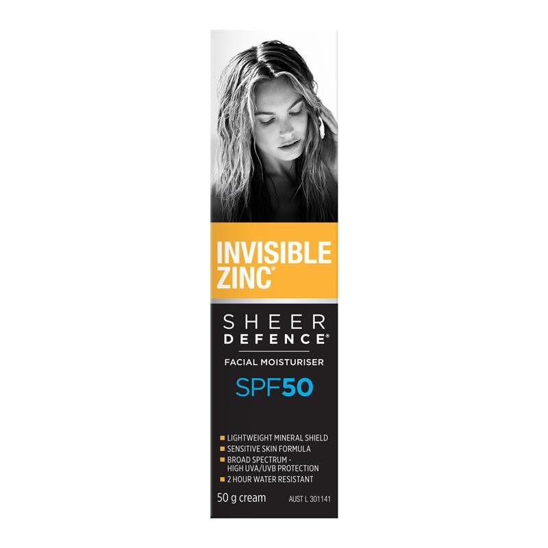 Invisible Zinc 隐形锌 SPF50+ 轻盈防护面部保湿防晒霜 50g