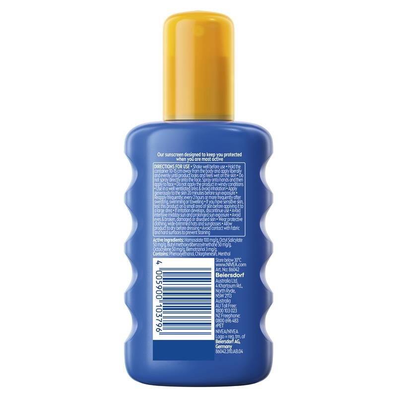 妮维雅 NIVEA Sun 运动清凉喷雾防晒 SPF50+ 200ml