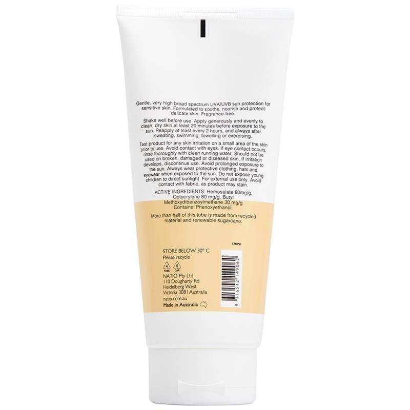 Natio 敏感肌防晒乳 SPF50+ 200ml