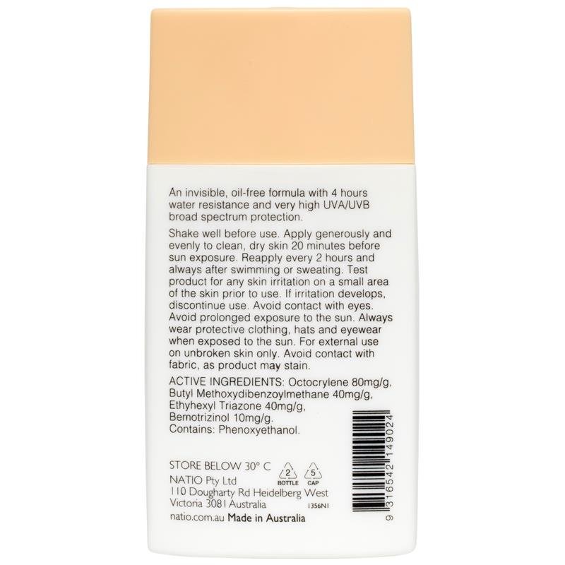 Natio 隐形清透面部防晒液 SPF50+ 60ml